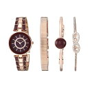 ANC Anne Klein rv EHb` v fB[X p XtXL[ Anne Klein Women's Swarovski Crystal Accented Gold-Tone Watch Bracelet Set