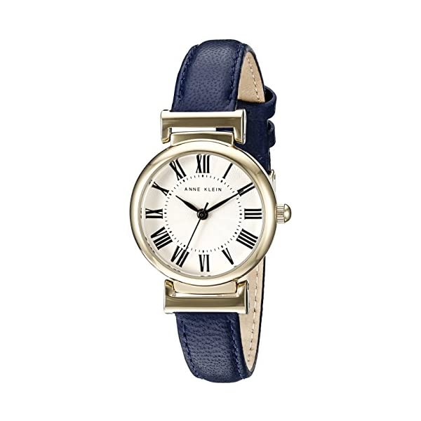 C, D, T, R, W - アンクライン Anne Klein 腕時計 ウォッチ 時計 レディース 女性用 Anne Klein Women's AK/2246CRNV Gold-Tone and Navy Blue Leather Strap Watch