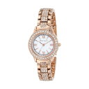 ANC Anne Klein rv EHb` v fB[X p XtXL[ Anne Klein Women's AK/1492MPRG Swarovski Crystal Accented Rose Gold-Tone Bracelet Watch