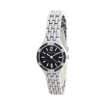 アンクライン Anne Klein 腕時計 ウォッチ 時計 レディース 女性用 Anne Klein Women's Black Dial Silver Tone Metal Bracelet Watch AK/2573BKSV