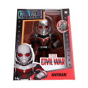 メーカー Jada 商品名 Jada Metals Marvel 4 inch Classic Figure - Antman (M61) パッケージサイズ(cm) 9.1 × 4.1 × 10.2 重量(g) 318 詳細 ・100% die-cast metal ・Highly collectable, stylized pop-culture figures ・Superior paint quality and craftsmanship ・Heavy! ■海外より直輸入品となりますので、外箱に小傷・破れ等がある場合がございます。 　本体には影響ございませんので、予めご容赦ください。 ■携帯からの注文の際【納期目安】が表示されない場合もございます。 　納期の表示が確認出来ない商品に関しましては、お手数ですが、PCページより【納期目安】の確認をお願いします。 　また、携帯からのご注文のお客様は携帯電話の受信設定（フィルター）を必ずご確認下さいますようお願いいたします。