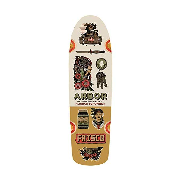 Arbor アーバー スケートボード スケボー デッキ 海外モデル アメリカ直輸入 海外正規品 Arbor Skateboards Artist Collection Pilsner Skateboard Deck 8.25