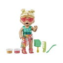 ベビーアライブ 赤ちゃん 人形 ベビードール おままごと 着せ替え フィギュア 知育玩具 Baby Alive Sunshine Snacks Doll, Eats and Poops, Summer-Themed Waterplay Baby Doll, Ice Pop Mold, Toy for Kids Ages 3 and Up, Blonde Hair