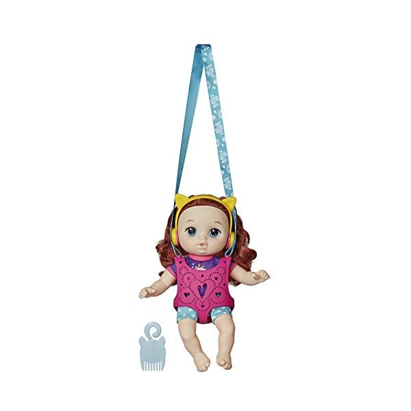 xr[ACu Ԃ l` xr[h[ ܂܂ ւ tBMA mߋ Littles by Baby Alive, Carry en Go Squad, Little Zoe, Red Curly Hair Doll, Doll Carrier, Accessories, Toy for Kids Ages 3 Years and Up
