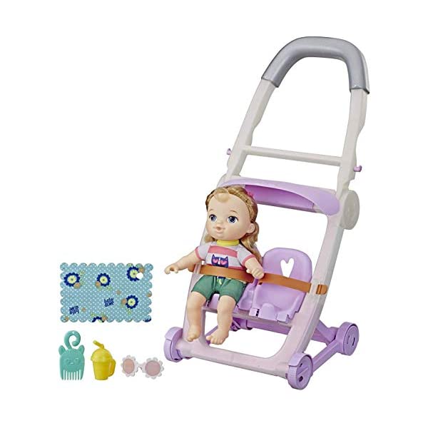 xr[ACu xr[J[ Ԃ l` xr[h[ ܂܂ ւ tBMA mߋ Baby Alive Littles, Push eN Kick Stroller, Little Ana, Blonde Hair Doll, Legs Kick, 6 Accessories, Toy for Kids Ages 3 Years Old & Up