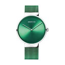 x[O rv EHb` BERING 14539-808 fB[X p NH[c BERING Women's Quartz Watch with Stainless Steel Strap, Green, 18 (Model: 14539-808) kfUC XJWirAfUC