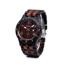 r[EF BEWELL EbhEHb` ؐrv Y jp W109A-BKRD Bewell Men's Wooden Watches Handmade Date Display Analog Quartz Luminous Wristwatch