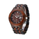 ビーウェル BEWELL ウッドウォッチ 木製腕時計 メンズ 男性用 W080A Bewell Wooden Watches Mens, Quartz Analog Date Display Lightweight Handmade Wood Wrist Watch for Men …