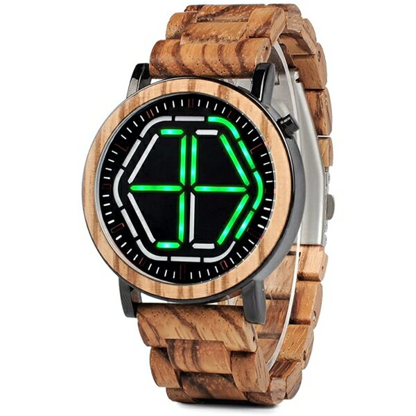 楽天i-selectionボボバード BOBO BIRD 竹 腕時計 木製 時計 ウッドウォッチ メンズ 男性用 BOBO Bird Men's Digital Green Led Display Bamboo Watch Night Vision Handmade Wooden Wrist Watches with Gift Box