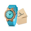 {{o[h BOBO BIRD | rv ؐ v EbhEHb` Y jp fB[X p jZbNX BOBO BIRD Mens Women's Bamboo Wooden Watch with Blue Cowhide Leather Strap Casual Watches for Love Gift with Box