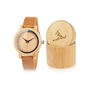 ボボバード BOBO BIRD 竹 腕時計 木製 時計 ウッドウォッチ レディース 女性用 BOBO BIRD Women's Bamboo Wooden Watch with Brown Cowhide Leather Strap Ana...