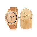 ボボバード BOBO BIRD 竹 腕時計 木製 時計 ウッドウォッチ メンズ 男性用 BOBO BIRD Men 039 s Bamboo Wooden Watch with Brown Cowhide Leather Strap Japanese Quartz ムーブメント Sports Casual Watches Gift with Box