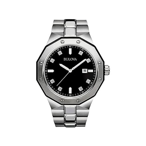 ブローバ 腕時計 ウォッチ BULOVA 98D103 時計 メンズ 男性用 Bulova Men's Silver Diamond Dial Watch 98D103 ブローバ 腕時計 ウォッチ BULOVA 98D103 時計 メンズ 男性用 Bulova Men's Silver Diamond Dial Watch 98D103