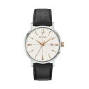 ブローバ 腕時計 ウォッチ BULOVA 98B254 時計 Bulova mens 98B254 20mm Leather Calfskin Black Wa...