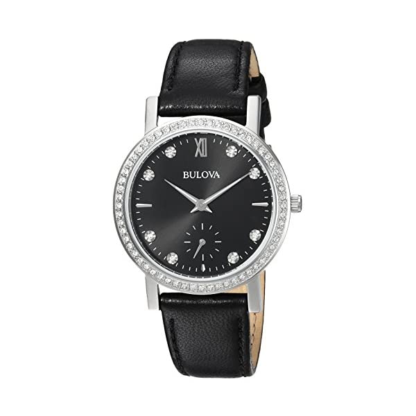 ブローバ 腕時計 ウォッチ BULOVA 96L246 時計 レディース 女性用 Bulova Women's 96L246 Swarovski Crystal Black Strap Watch