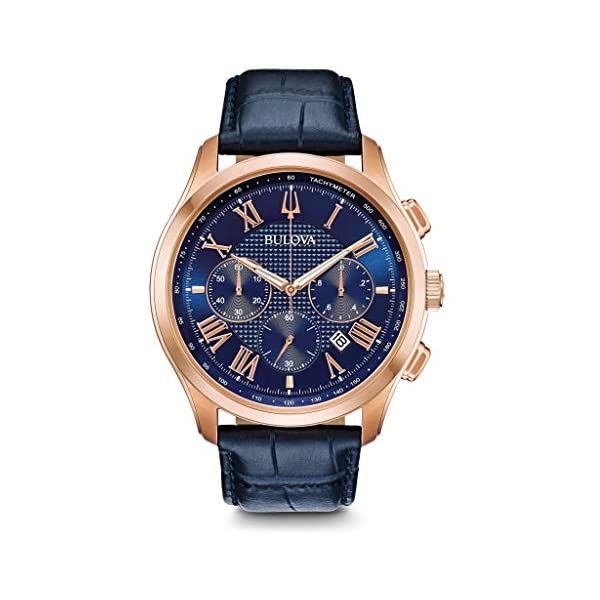 ブローバ 腕時計 ウォッチ BULOVA 97B170 時計 クォーツ クロノグラフ メンズ 男性用 Bulova Mens Chronograph Quartz Watch with Leather Strap 97B170 人気の ブロ...