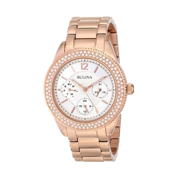 ブローバ 腕時計 ウォッチ BULOVA 97N101 時計 レディース 女性用 Bulova Women's 97N101 Swarovski Crystal Rose Gold Tone Watch