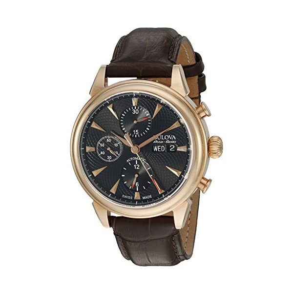 ブローバ 腕時計 ウォッチ BULOVA 64C105 時計 オートマチック 自動巻き メンズ 男性用 Bulova Men's 'Gemini' Swiss Automatic Stainless Steel and Brown Leather Casual Watch (Model: 64C105)