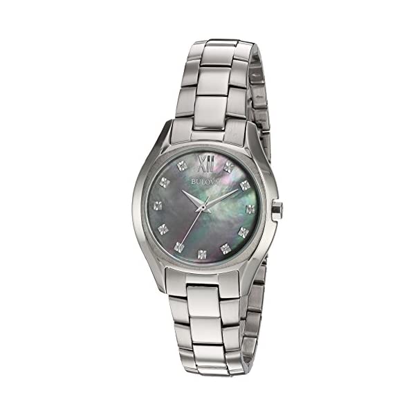 ブローバ 腕時計 ウォッチ BULOVA 96P158 時計 クォーツ レディース 女性用 Bulova Women's Quartz Watch with Silver-Plated-Stainless-Steel Strap, 16 (Model: 96P158)