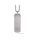 u[o lbNX `[J[ rv ANZT[ ObY v[g BULOVA J96N009 NVbN Y jp Bulova Mens Classic Stainless Steel Dog Tag Pendant Necklace Engraved with Tuning Fork Logo (Model J96N009), Silver-Tone, One Size