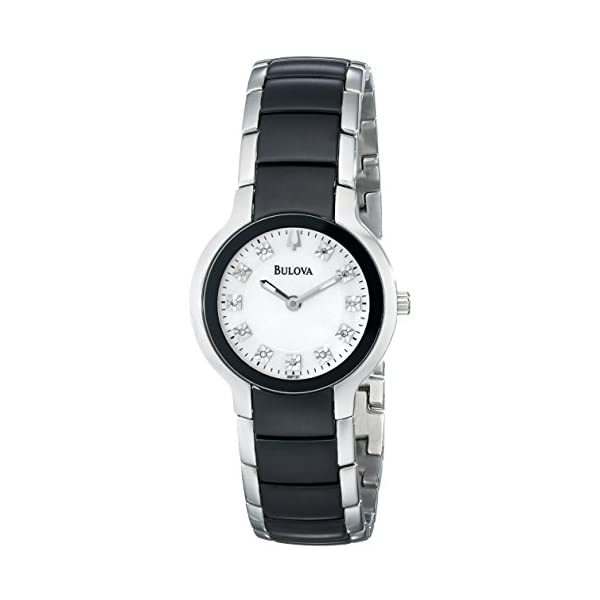 ブローバ 腕時計 ウォッチ BULOVA 98P127 時計 レディース 女性用 Bulova Women's 98P127 Diamond Black & Silver Ion-Plated Watch