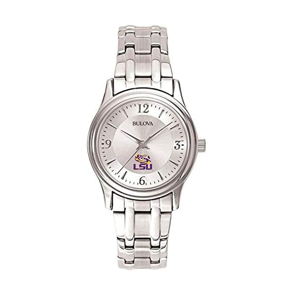 ブローバ 腕時計 ウォッチ BULOVA 時計 レディース 女性用 Bulova Women's LSU Tigers Louisiana State Watch Silver Circle II