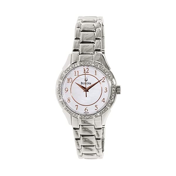 ブローバ 腕時計 ウォッチ BULOVA 96L146 時計 クォーツ レディース 女性用 Bulova Women's Crystal 96L146 Silver Stainless-Steel Quartz Watch