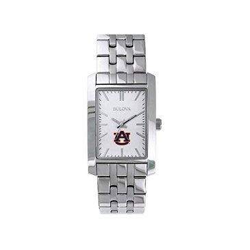 ブローバ 腕時計 ウォッチ BULOVA 時計 レディース 女性用 Bulova Women's Auburn University Tigers Silver Rectangle Watch