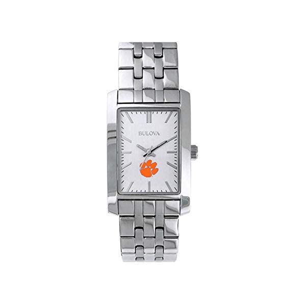 ブローバ 腕時計 ウォッチ BULOVA 時計 レディース 女性用 Bulova Women's Clemson University Tigers Silver Rectangle Watch