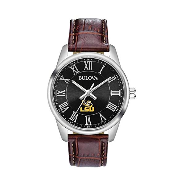 ブローバ 腕時計 ウォッチ BULOVA 時計 メンズ 男性用 Bulova Men's LSU Tigers Louisiana State Brown Leather Watch