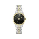 u[o rv EHb` BULOVA 98P196 v fB[X p Bulova 98P196 Women's Two Tone Stainless Steel Jubilee Band Black Dial Casual Dress Watch