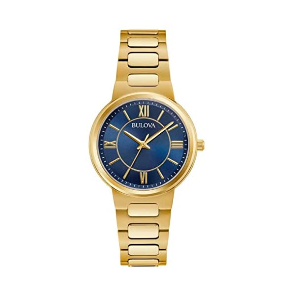 ブローバ 腕時計 ウォッチ BULOVA 97L165 時計 レディース 女性用 Bulova 97L165 Women's Gold Tone Stainless Steel Casual Blue Dial Dress Watch