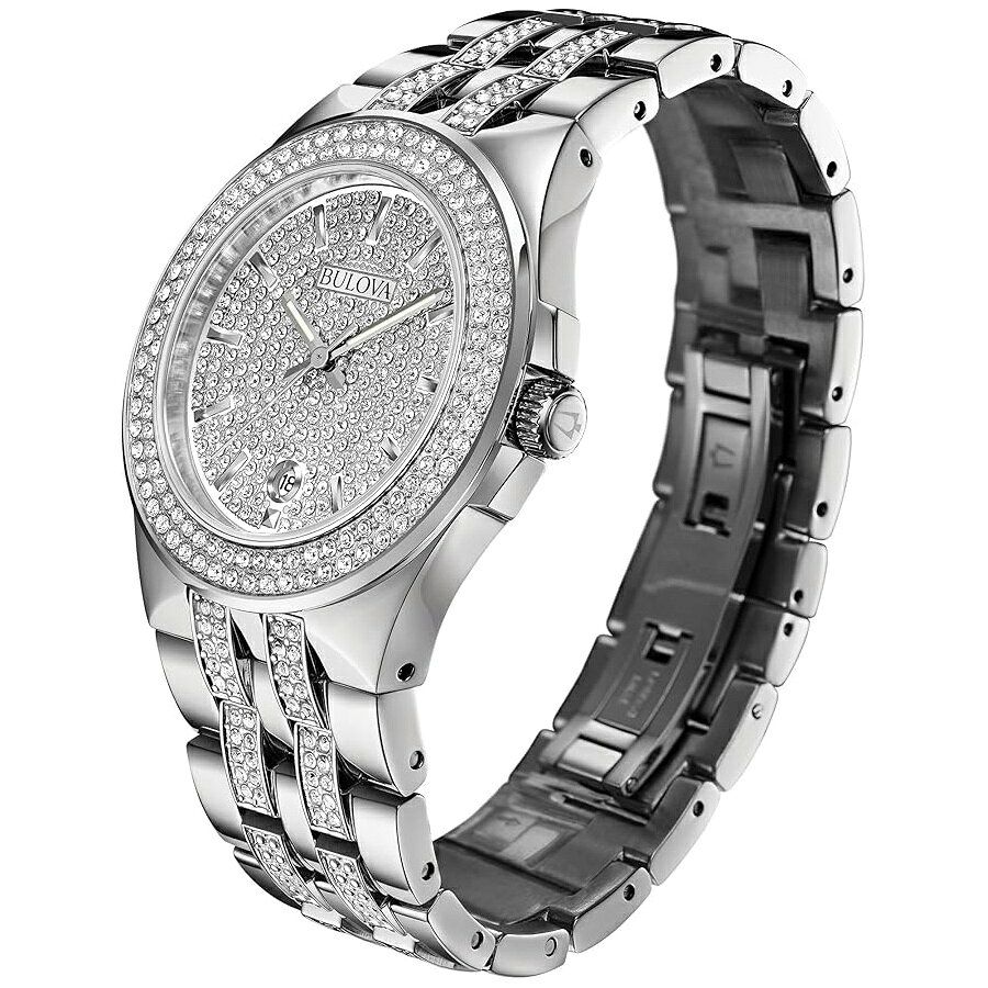 i-selectionのブローバ 腕時計 ウォッチ メンズ クリスタル ステンレススチール 3 針クォーツ時計 スタイル: 96B235 Bulova Men's Crystals Stainless Steel 3-Hand Quartz Watch Style: 96B235｜アングル2