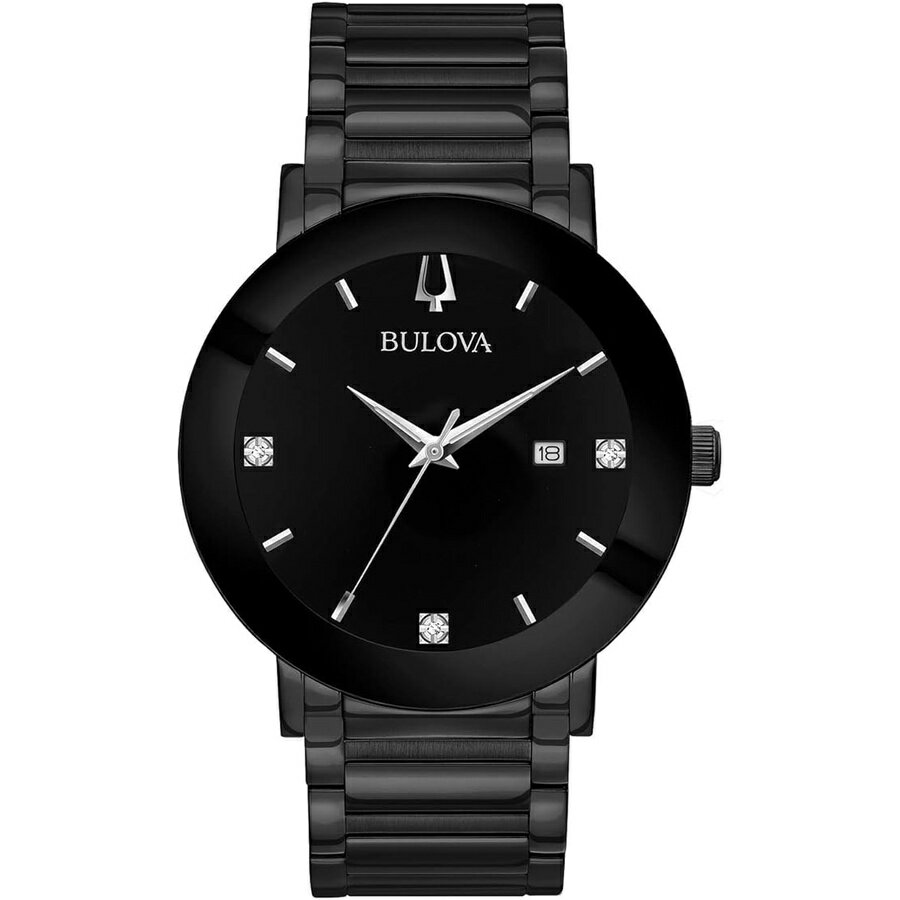ブローバ 腕時計 ウォッチ メンズ 3 針クォーツ時計 ダイヤモンド ダイヤルとエッジ トゥ エッジ クリスタル Bulova Men's 3-Hand Quartz Watch with Diamond Dial and Edge to Edge Crystal