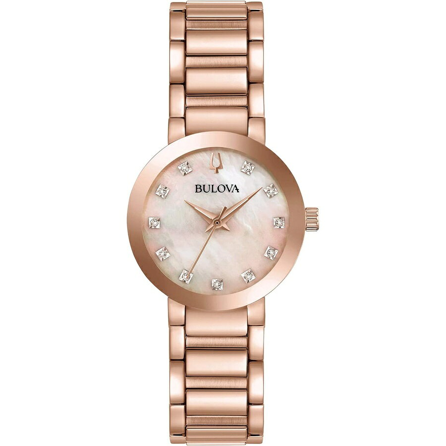 他の ブローバ はこちら Bulova Ladies' Modern Millenia Diamond Dial Rose Gold Stainless Steel 3-Hand Quartz Watch, Gold Mother-of-Pearl Dial, Edge to Edge Crystal Style: 97P132ブローバ レディース モダン ミレニア ダイヤモンド ダイヤル ローズゴールド ステンレススチール 3 針クォーツ時計、ゴールド マザーオブパール ダイヤル、エッジ トゥ エッジ クリスタル スタイル: 97P132発送までの目安5〜15日　営業日以内に発送※12月、連休等は物流が混雑し、遅延する場合がございます。予めご了承ください。 商　品　情　報 メーカー Bulova 商品名（英語） Bulova Ladies' Modern Millenia Diamond Dial Rose Gold Stainless Steel 3-Hand Quartz Watch, Gold Mother-of-Pearl Dial, Edge to Edge Crystal Style: 97P132 商品名（翻訳） ブローバ レディース モダン ミレニア ダイヤモンド ダイヤル ローズゴールド ステンレススチール 3 針クォーツ時計、ゴールド マザーオブパール ダイヤル、エッジ トゥ エッジ クリスタル スタイル: 97P132 商品詳細 ・ブローバのレディース モダン コレクションから、最高の幾何学的なシルエットと最先端のデザインが特徴です。・3 針、スリム ムーブメント・ローズゴールドトーンのステンレススチール・金属化ドーム型ミネラルクリスタル・30M 耐水性、3 年間の限定保証 ※メーカーより頂いた商品説明を翻訳しております。翻訳による差異はご了承ください。 ◆ 様々なギフトシーンにぴったりの商品を豊富に取り揃えております ◆ プレゼント　ギフト　クリスマス　母の日　父の日　記念日　誕生日　お誕生日　誕生日プレゼント　敬老の日　記念品　結婚記念日　メモリアルギフト　お祝い　出産祝い　結婚式　結婚祝い　御祝　披露宴　引き出物　引出物　ウェディングギフト　ブライダルギフト　景品　賞品　コンペ景品　ゴルフコンペ　粗品　お中元　御中元　お歳暮　御歳暮　残暑見舞い　引越し　引っ越し祝い　引越し祝い　贈答品　入園祝い　入学祝い　卒業祝い　成人式　就職祝い　昇進祝い　定年退職記念　還暦祝い　卒業記念品　内祝　お返し　お礼　御礼　お祝い返し