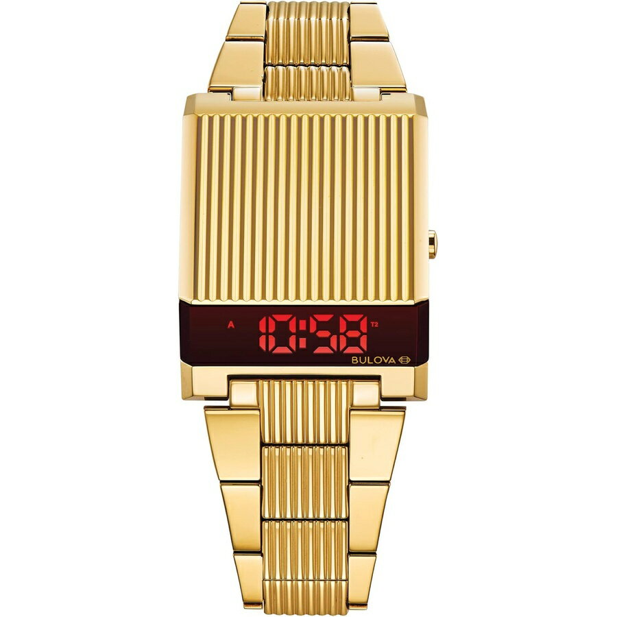 ブローバ 腕時計 ウォッチ メンズ アーカイブ シリーズ LED Computron ステンレススチール ウォッチ Bulova Mens Archive Series LED Computron Stainless Steel Watch