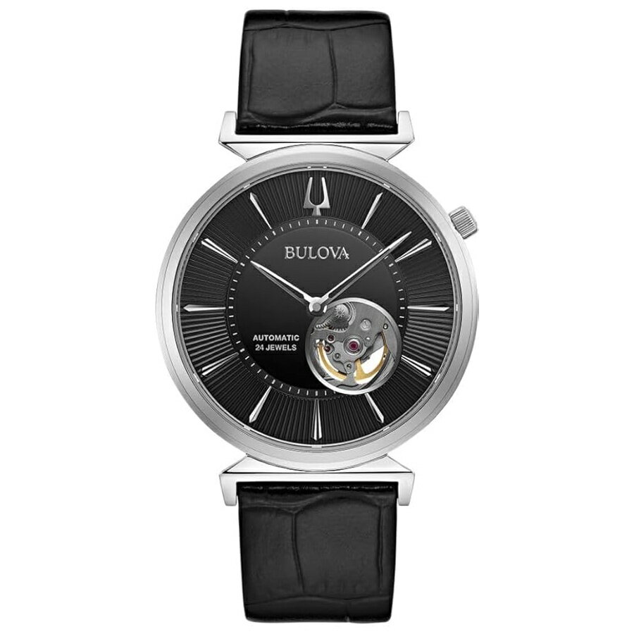ブローバ 腕時計 ウォッチ メンズ クラシック レガッタ スリム オートマチック レザーストラップ ウォッチ Bulova Men's Classic Regatta Slim Automatic Leather Strap Watch