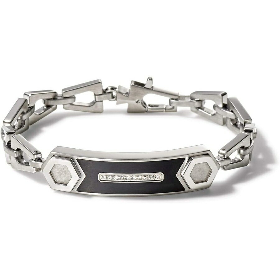 乐天商城 - ブローバ メンズ プレシジョニスト ステンレススチール 音叉チェーン リンク ID ブレスレット Bulova Mens Precisionist Stainless Steel Tuning Fork Chain Link ID Bracelet