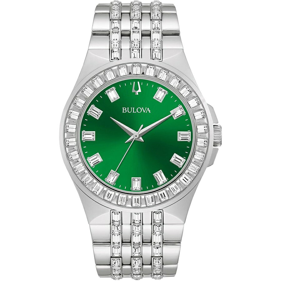 ブローバ 腕時計 ウォッチ クリスタル ファントム 3 針クォーツ時計 バゲット型クリスタル Bulova Crystal Phantom 3-Hand Quartz Watch, Baguette Shaped Crystals