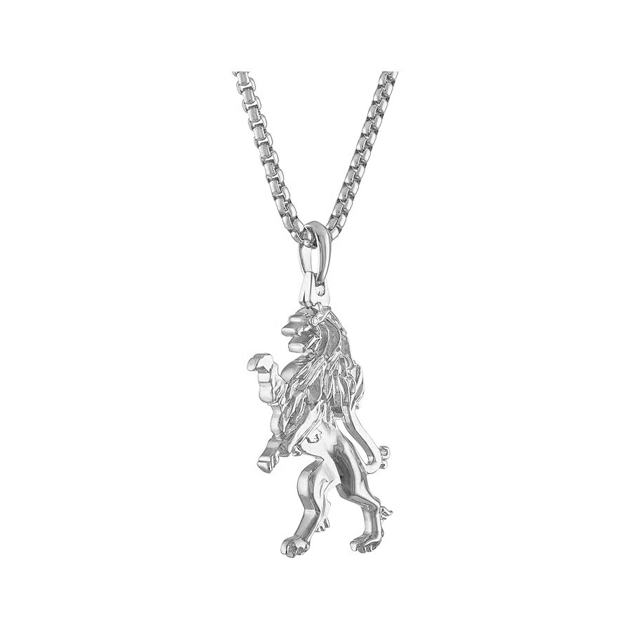 Rakuten - ブローバ メンズ ジュエリー クレスト オブ ボヘミア ネックレス ロジウム メッキ スターリング シルバー ラウンド ボックス リンク チェーン スタイル:BVP1015-WSNA Bulova Men's Jewelry Crest of Bohemia Necklace in Rhodium Plated Stering Silver
