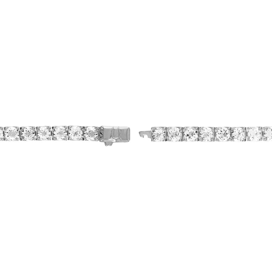 ブローバ ジュエリー メンズ ロジウムメッキ スターリングシルバー テニス ブレスレット 5mm ホワイト トパーズ Bulov i-selection-10147733 i-selection サンプル画像3