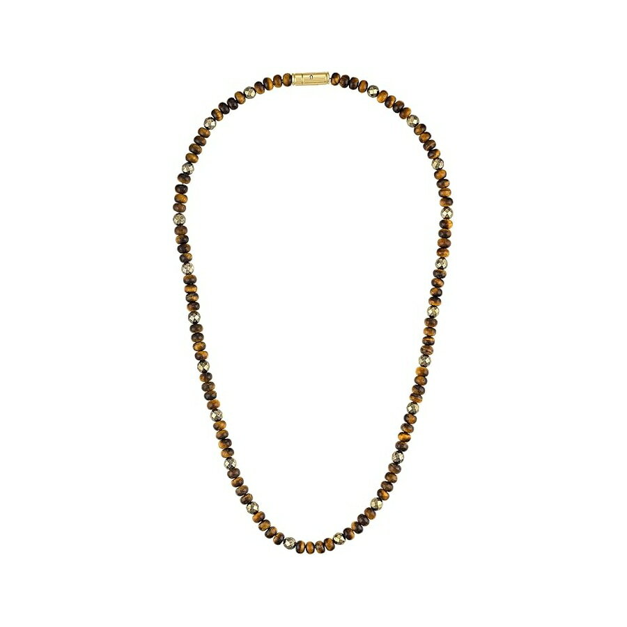 Rakuten - ブローバ メンズ ジュエリー クラシック セミプレシャス ビーズ ネックレス Bulova Men's Jewelry Classic Semi-Precious Beaded Necklace