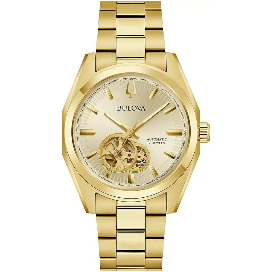 ブローバ 腕時計 ウォッチ 自動巻き時計 97A182 ゴールド ブレスレット Bulova Automatic Watch 97A182, Gold, Bracelet