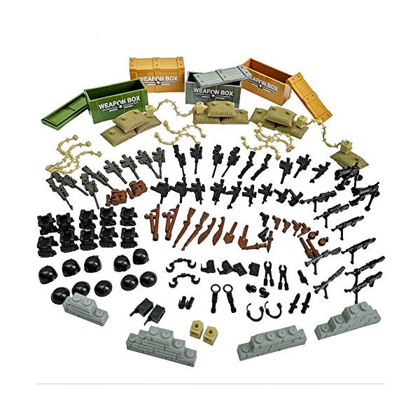 ブロック 武器 防具 兵器 軍隊 アーミー セット(コールオブデューティ ヘイロー etc.) Taken All Custom Military Army Weapons and Accessories Set Compatible Major Brands ，Accessories - Hats, Weapons, Tools, Modern Assault Pack Military Building Blocks Toy