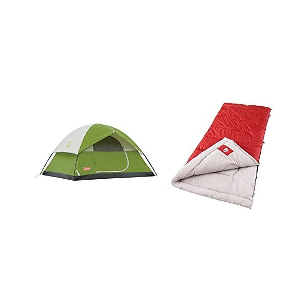 コールマン テント キャンプ アウトドア サンドーム 4人用 フェス ハイキング ゆるキャン Sundome 4 Person Tent (Green and Navy color options)