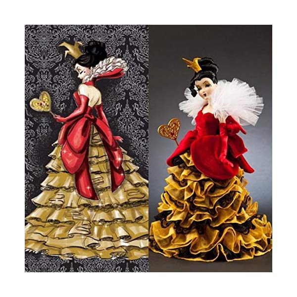 ディズニー 不思議の国のアリス ハートの女王 デザイナー コレクション Queen of Hearts Disney Villains Limited Edition Designer Collection Doll with Certificate of Authenticity