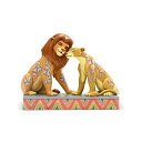 エネスコ ディズニー トラディションズ ジムショア ライオンキング シンバ ナラ フィギュア 人形 置物 インテリア プレゼント Enesco Disney Traditions by Jim Shore The Lion King Simba and Nala Snuggling Figurine, 5.12 Inch, Multicolor
