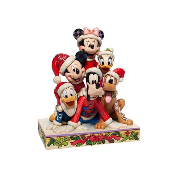 エネスコ ディズニー トラディションズ ジムショア ミッキー フィギュア 人形 置物 インテリア プレゼント Enesco Jim Shore Disney Traditions Christmas Mickey Mouse and Friends Figurine, 5.91 Inch, Multicolor