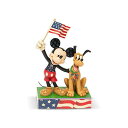 エネスコ ディズニー トラディションズ ジムショア ミッキー プルート フィギュア 人形 置物 インテリア プレゼント Enesco Disney Traditions by Jim Shore Mickey Mouse and Pluto Patriotic Figurine, 7 Inch, Multicolor