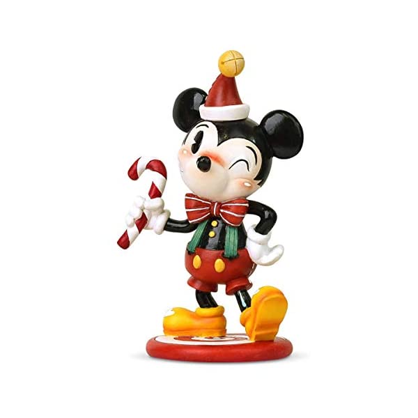GlXR ~XE~fB ~bL[ tBMA l` u CeA v[g Enesco The World of Miss Mindy Christmas Mickey Mouse Figurine, 5.91 Inch, Multicolor,6003765